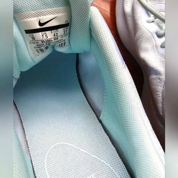 Sz 10 new Nike Tanjun baby blue floral lace mesh sneakers womens - Picture 11 of 11